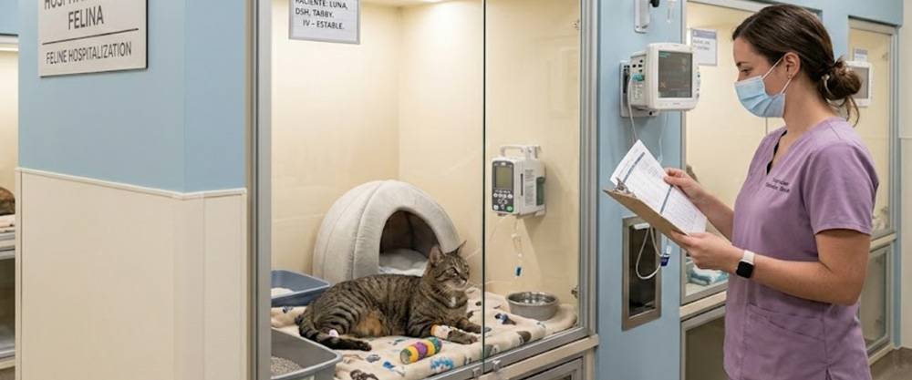 Hospitalización felina exclusiva: un espacio libre de estrés para tu gato