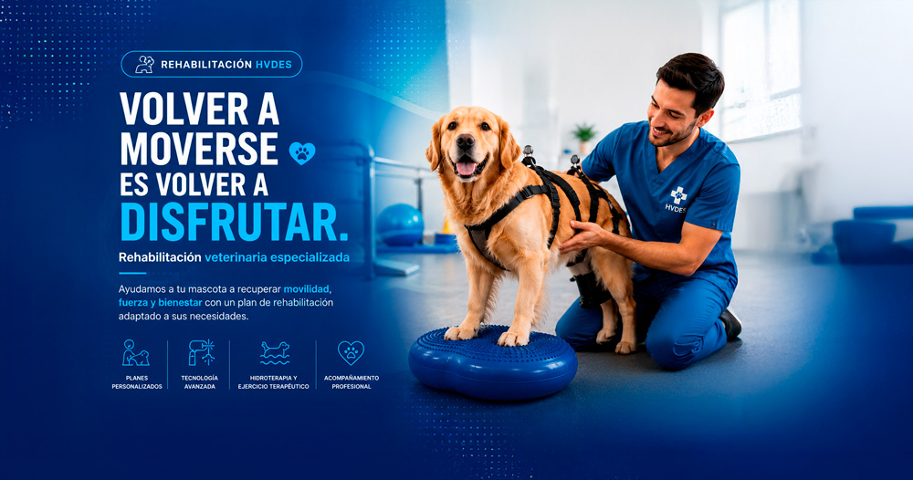 Rehabilitación y Fisioterapia Veterinaria en HVDES